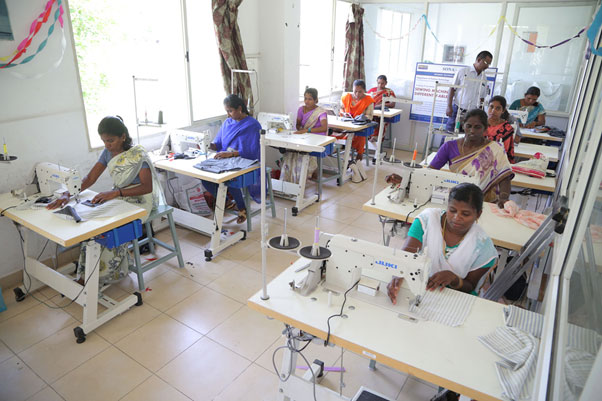 Sewing machine training for rural woman