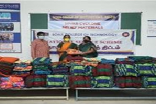 The Sona Group of Institutions & Heartfulness Institute distributed blankets for affected
                                people by Cyclone Nivar.