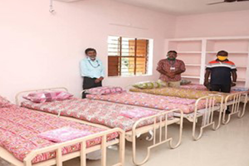 The Sona Group donates 200 cots, bedsheets, and pillows to COVID infected people in the
Salem district